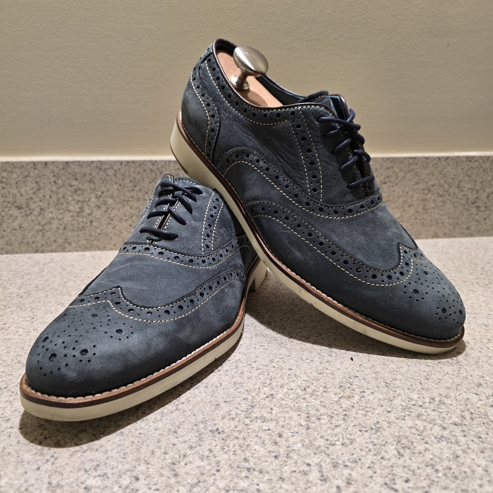 Johnston & Murphy 20-8167 Watkins Navy Wingtips